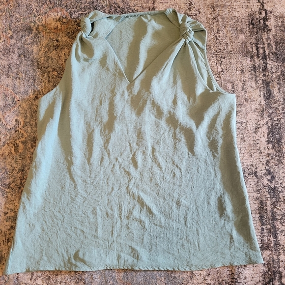 SHEIN Mint Green Knotted Tank Top Size L - Picture 1 of 4